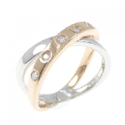 Nhẫn kim cương 750PG/750WG 0.10CT - Hàng hiệu Authentic