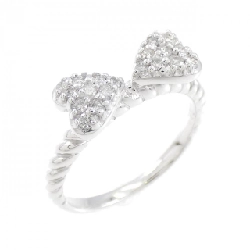 Nhẫn kim cương K18WG hình ruy băng 0.25CT