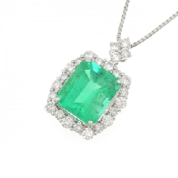 Dây chuyền ngọc lục bảo PT900/PT850 6.04CT xuất xứ Colombia - Hàng hiệu Authentic 858419