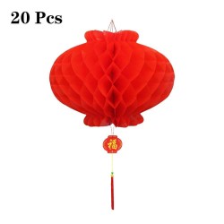 🏵️ SET 20 LỒNG ĐÈN GIẤY XẾP ĐỎ