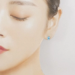 K10YG Blue Topaz Earrings - Hàng hiệu Authentic 868759