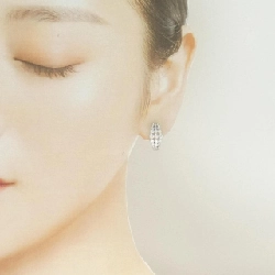 K18WG Bông tai kim cương hình vòng 1.00CT - Hàng hiệu Chính hãng 874237