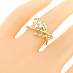 Nhẫn kim cương hoa K18YG 0.29CT 670862