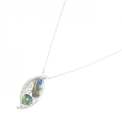 K18WG Mặt dây chuyền Opal đen 1.39CT - Hàng hiệu Chính hãng 861807