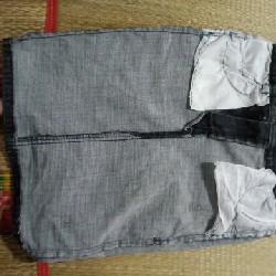 Váy ôm jeans nữ màu xám size L 48676