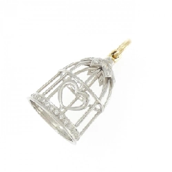 K18WG/K18YG Mặt dây chuyền hình trái tim kim cương 0.415CT - Hàng hiệu Chính hãng