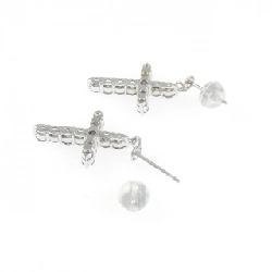 K18WG Bông tai kim cương chéo 1.00CT - Hàng hiệu Chính hãng 869426