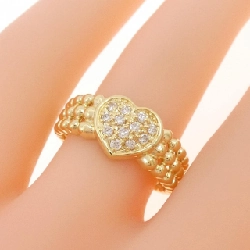 Nhẫn kim cương pavé hình trái tim K18YG 0.15CT 668575
