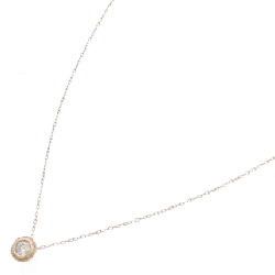 K18PG Solitaire Dây chuyền kim cương 0.10CT - Hàng hiệu Chính hãng 860825