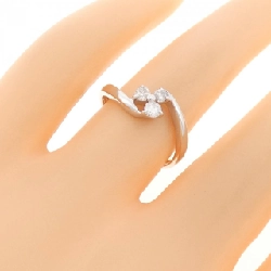 Nhẫn kim cương ba viên hoa K18WG 0.20CT 670388