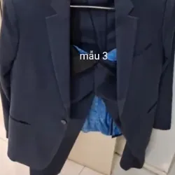 Áo vest nam cổ trang trọng phối túi bên áo màu xám, đen, xanh bộ 3 mẫu 798980