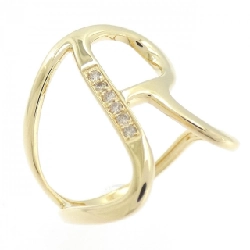 Nhẫn kim cương chữ cái R K18YG 0.05CT