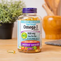 (Hàng CTY mới) Dầu cá Omega Webber Naturals nhập khẩu Canada hộp 120 viên 735869