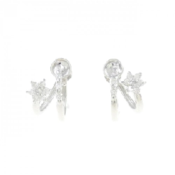 K18WG/K14WG Bông tai hoa kim cương - Hàng hiệu Authentic