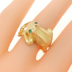 Nhẫn ngọc lục bảo K18YG 0.07CT - Hàng hiệu Authentic 853041