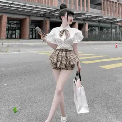 Set quần đùi áo cotton bé gái <47 ký mặc Tết cực xinh