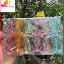 10 cái kẹp tóc càng cua 5 răng nhựa chống gẫy (mix nhiều màu) 329771