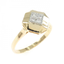 Nhẫn kim cương K18YG/K18WG - Hàng hiệu Authentic