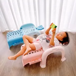 Ghế đa năng - ăn dặm, gội đầu vi màu xanh vietnhat 761064