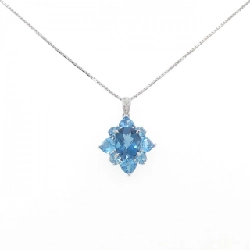 K14WG Blue Topaz Necklace - Hàng hiệu Authentic
