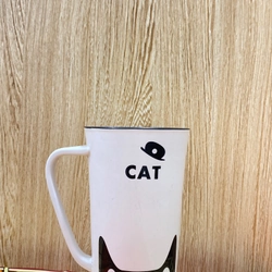 Cốc Sứ Mèo “CAT” Hình Mèo Đen