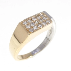 Nhẫn kim cương K18YG/PT900 0.14CT