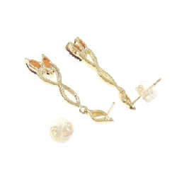 K18YG Garnet Bông tai - Hàng hiệu Chính hãng 870452