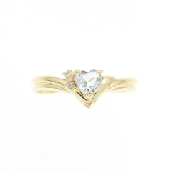 Nhẫn Aquamarine K18YG hình trái tim 667868