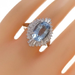 Nhẫn Aquamarine PT900 4.238CT - Hàng hiệu Chính hãng 851563