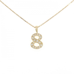 K18YG Số 8 Dây chuyền kim cương 0.153CT - Hàng hiệu Chính hãng