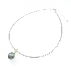 K18YG/750YG/750WG Ngọc trai đen dây chuyền - Hàng hiệu Chính hãng 857514