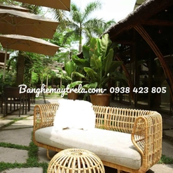Băng ghế sofa dài mây tự nhiên 493352