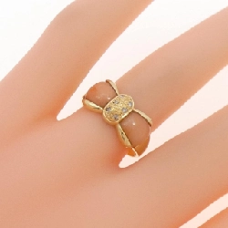 Nhẫn san hô ruy băng K18YG - Hàng hiệu Authentic 847818