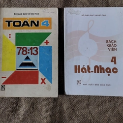 Toán lớp 4 hát + Hát nhạc lớp 4 _Sách giáo khoa 9x _sách giáo khoa cũ 330928