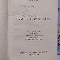 Sách: Tâm lý học Kinh Tế - Tác giả: Paul Albou (A3) 597343