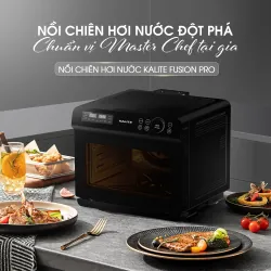 Nồi chiên hơi nước KALITE STEAM FUSION PRO, 4in1 chiên, hấp, nướng, rã đông, 20 lít