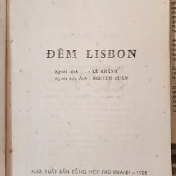 ĐÊM LISBON, tiểu thuyết của nhà văn nổi tiếng Erich Maria Remarque 705070