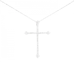 K18WG Dây chuyền kim cương chéo 1.00CT - Hàng hiệu chính hãng