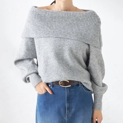 ÁO LEN BẸT VAI - XÁM UNI [SIZE L] 329542