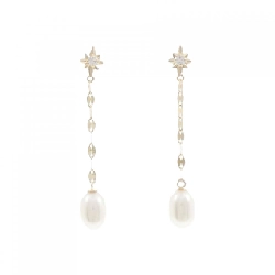 K10YG/K18YG Bông tai ngọc trai nước ngọt - Hàng hiệu Authentic