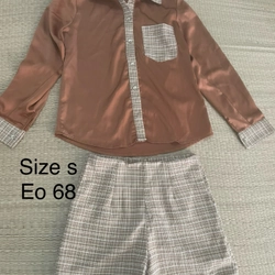 Set quần dạ tweed, áo lụa 322944