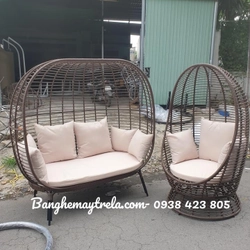 Bàn ghế chụp hình ngoài trời nhựa giả mây 454985