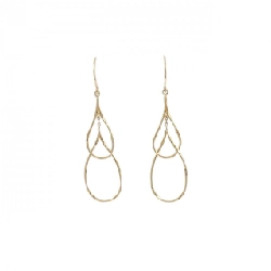 K18YG Bông tai - Hàng hiệu Authentic