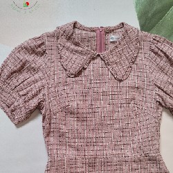 Váy đầm ADORE hồng vỏ đỗ kẻ caro size XS 14519