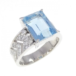 Nhẫn Aquamarine PT900 4.060CT - Hàng hiệu Chính hãng