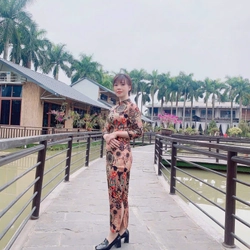 Áo sườn xám cách Tân sz S,M vừa sp may đo theo dáng màu sắc sang trọng trẻ trung mới mặc 1 446761