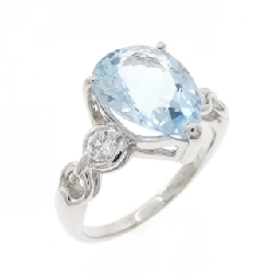 Nhẫn Aquamarine PT900 3.26CT