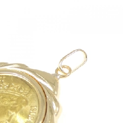 K18YG(枠) Đồng xu Mặt dây chuyền - Hàng hiệu Chính hãng 863079
