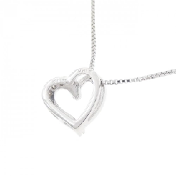 K18WG Dây chuyền kim cương hình trái tim 0.04CT - Hàng hiệu Chính hãng 858124