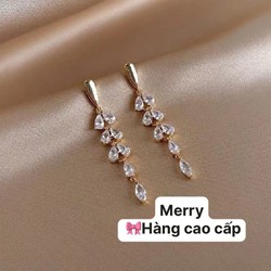 Khuyên tai cao cấp giọt nước dài